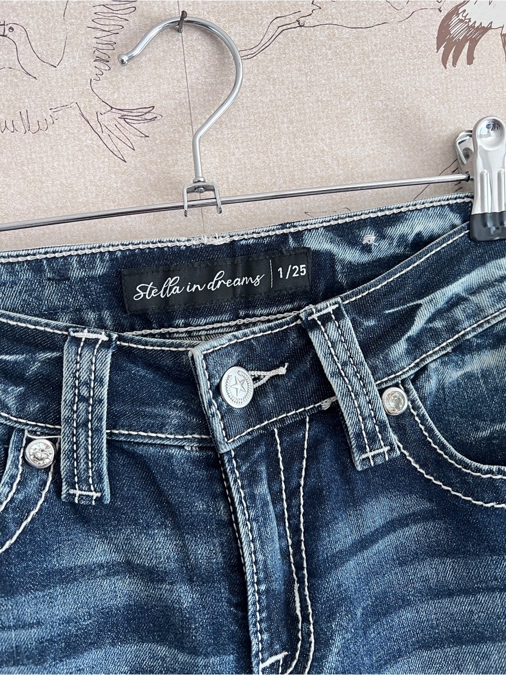 Stella in dreams Y2K low rise wide leg embellished jeans‎ - Picture 3 of 6